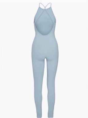 Aritzia Pale Blue “LEILA” Strappy Open-Back Jumpsuit